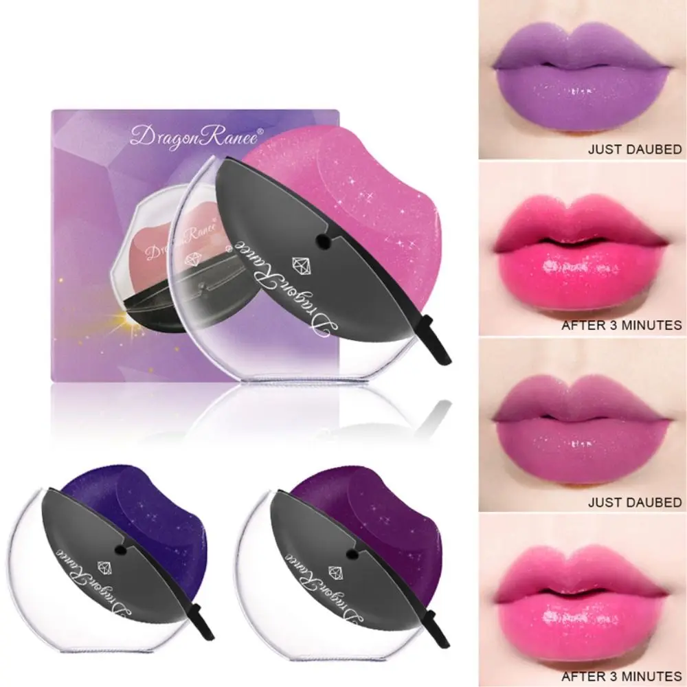 Ferramenta cosmética batons perolados batom fosco lipgloss batom em forma de lábio bálsamo labial preguiçoso batom mudança de cor