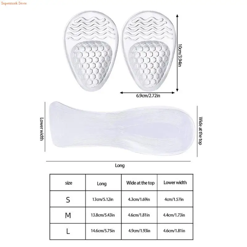 Q5WE Adhesive Gel Heel Pad For Nonslip And Shock Absorption Comfort In Walking And Standing Activity