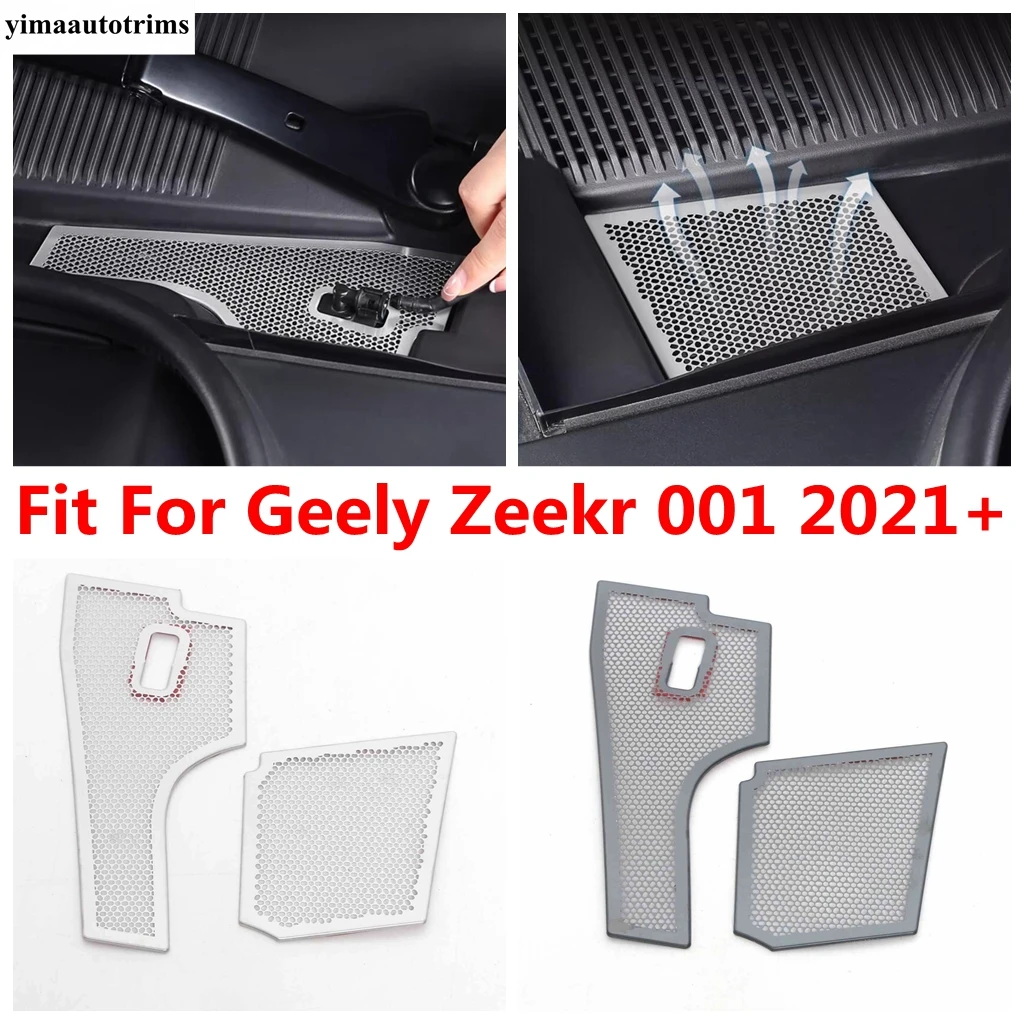 

For Geely Zeekr 001 2021 - 2023 Accessories Auto Front Hood Dust Cover Filter Proof Protection Intake Port Trim Stainless Steel