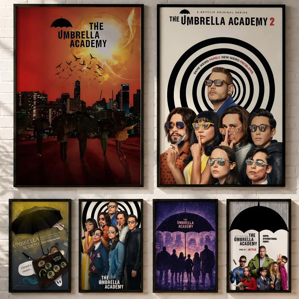 Series The Umbrella Academy Poster HD Poster Wall Art Self-Stick No-Residue for Home Cafe Office Great Gift