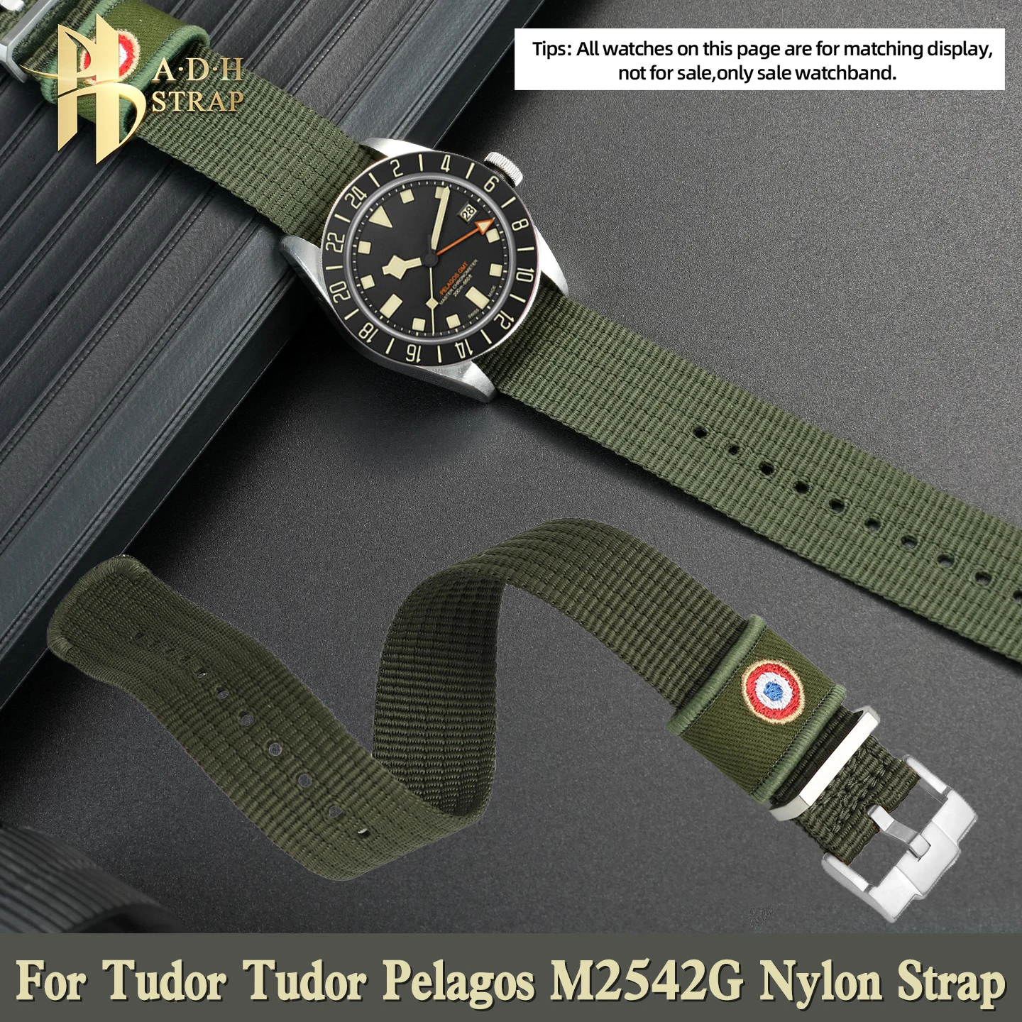 

Leisure Men's Outdoor Sports Watch Strap For Tudor Pelagos Series M25827K M2542G Canvas Watchband 22mm Breathable Bracelet Soft