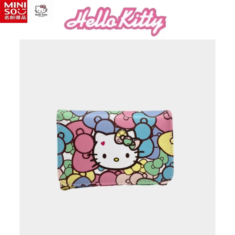 Miniso Hello Kitty Bolsa Escolar Infantil, Melodia, Culomi, fofa, cachorro canela, carteira pequena para mulher, menina