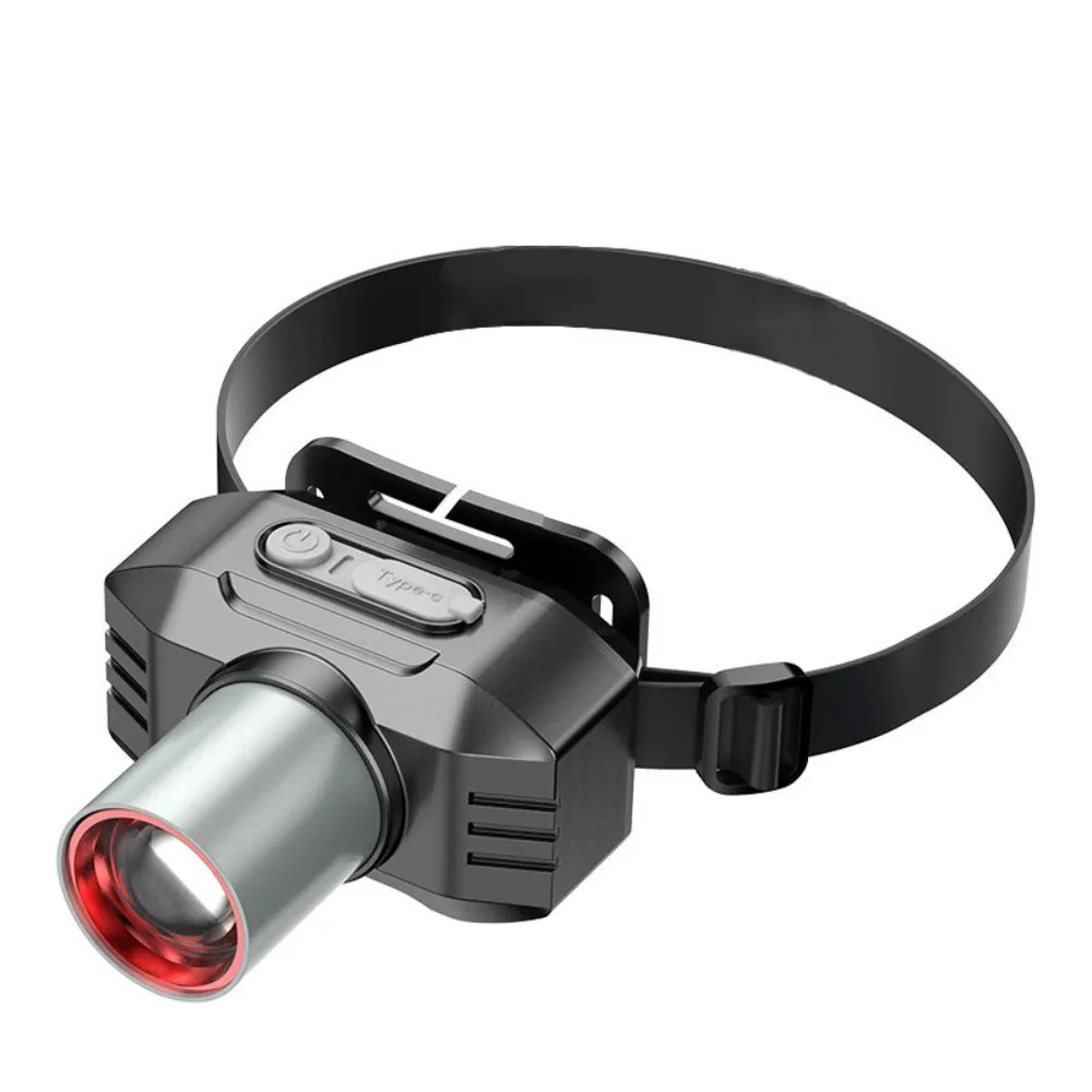 

Strong Light Zoom Headlight Super Bright USB Rechargeable Head Mounted Flashlight Waterproof 3 Light Modes Led Headlamp