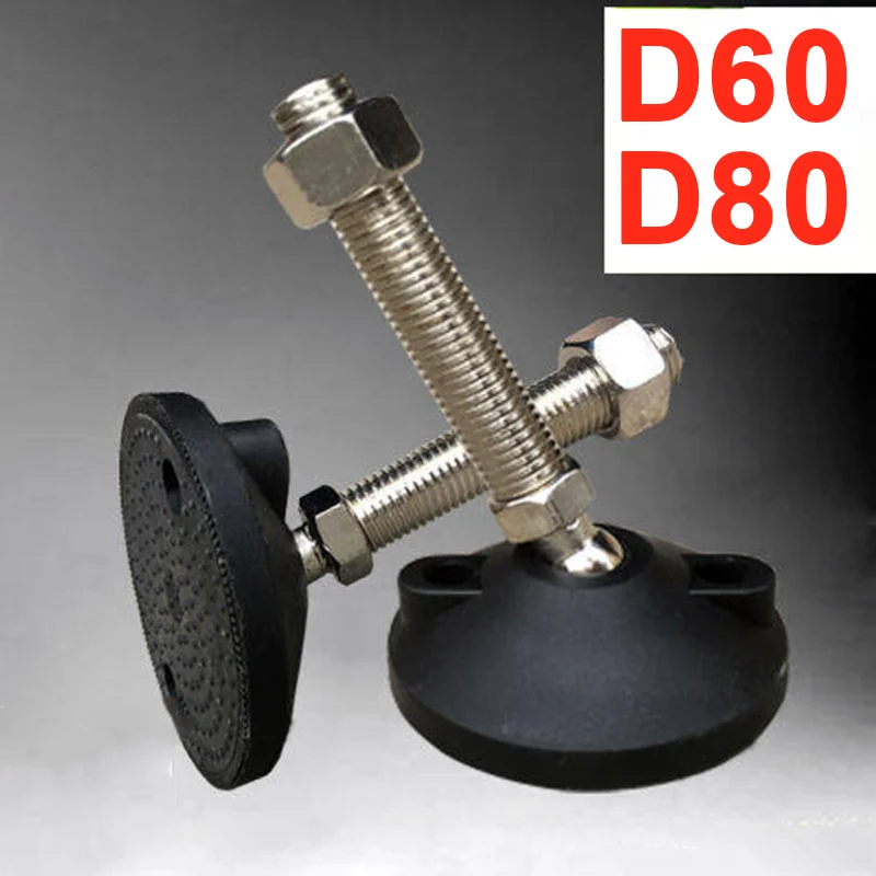 1PCS Base D60 D80 304 Stainless Steel Rotating Base Adjustable Leveling Foot Hinge Leveling Support Leg Furniture Sliding Pad