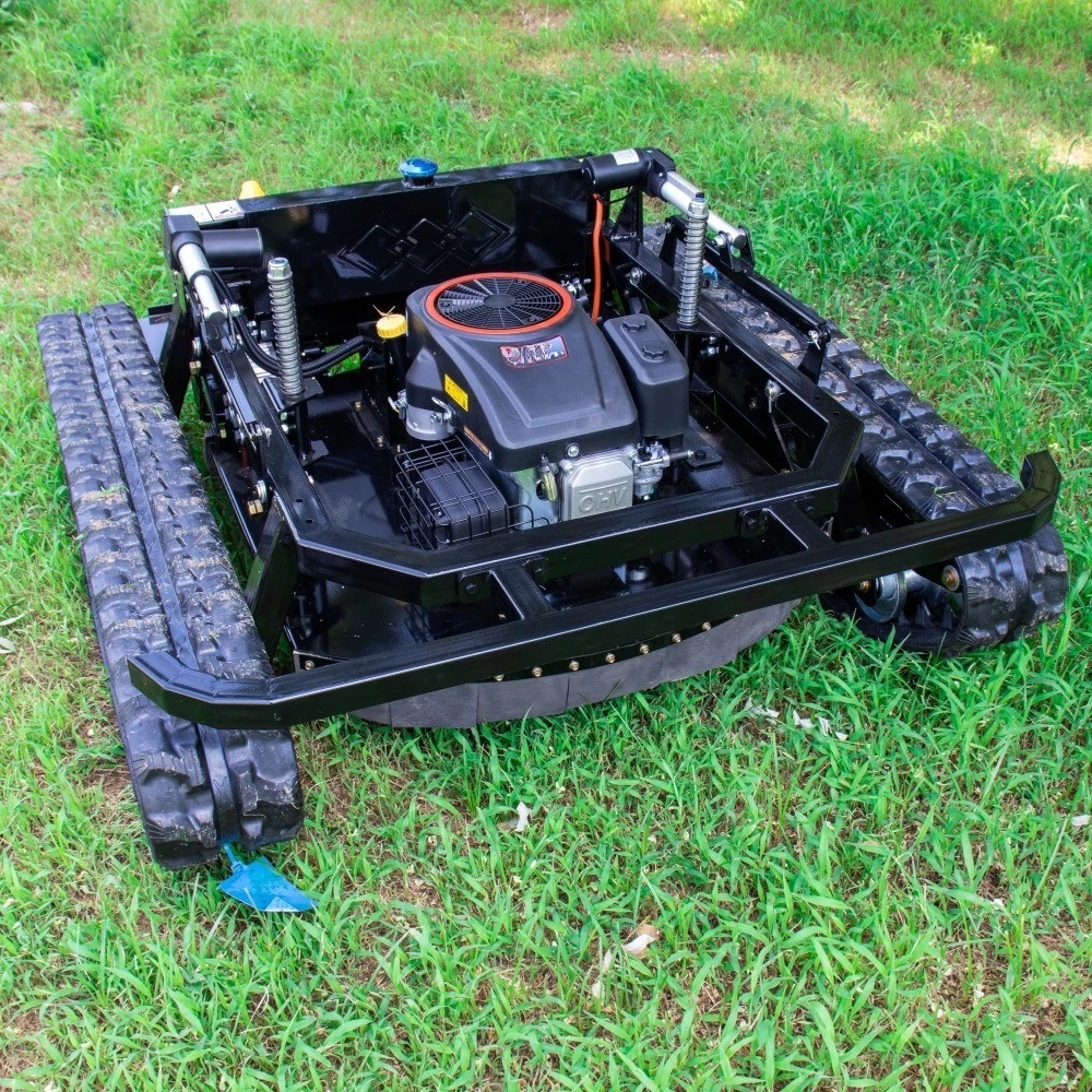 Cross-border straight hair crawler lawn mower, mountain barren grass cleaning mower, slope barrier-free self-propelled
