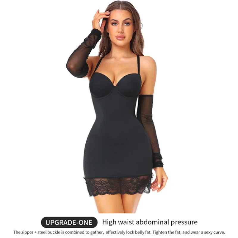2026 Lace White Dress Underwear Women Mesh Control Slips Dresses Party Underwire Underskirt Tube Mini Short Underdress