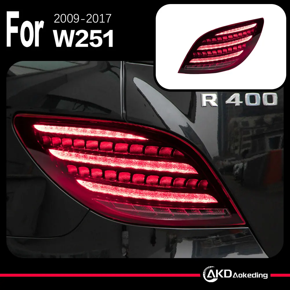 

AKD Car Model for Benz R Class W251 Tail Lights 2009-2017 LED Tail Light DRL Dynamic Signal Reverese Automotive Accessories