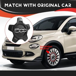 Car Wheel Center Cap Cover For Fiat 500X 2016-2022 Dust Cover Car Accessories