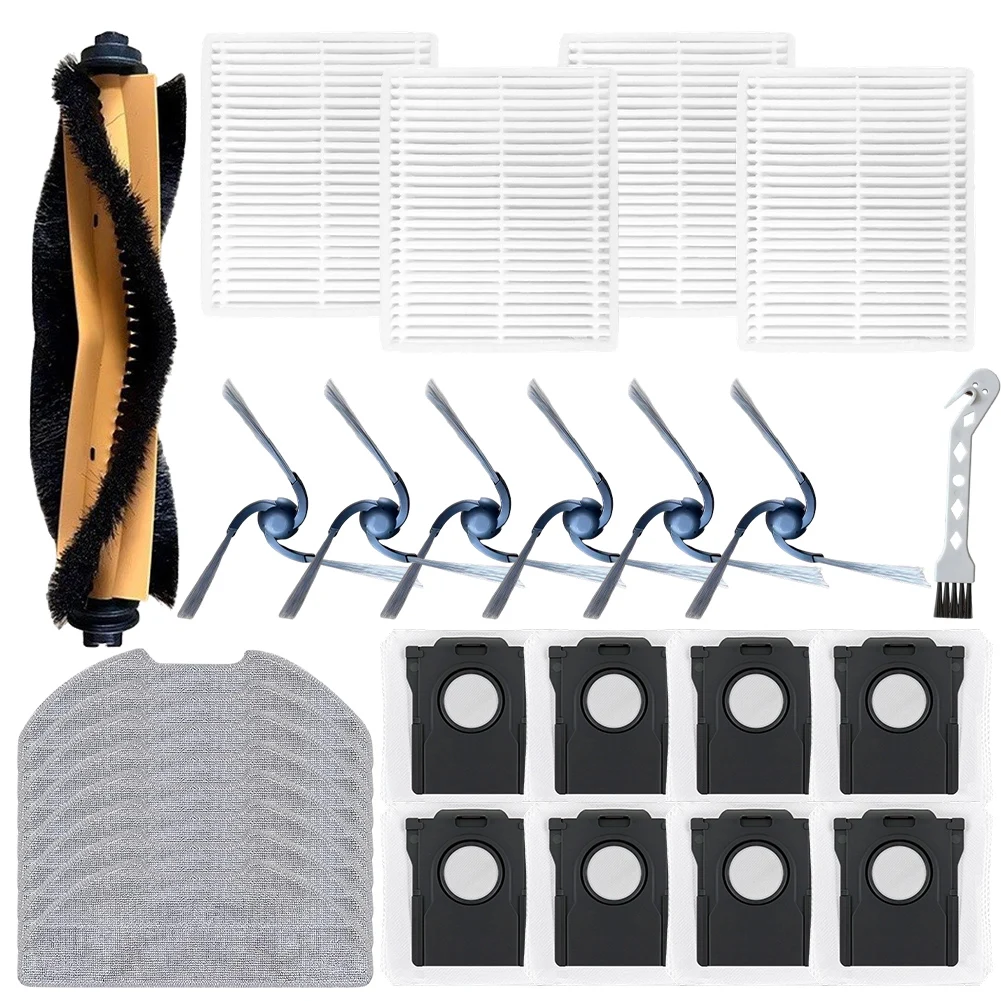 Brushes With Mop Cloth Filter Bag Kit For Dreame For D20 For Air Plus For F21 Plus/F21/for-F20 Plus/for-F20 For Dreame L30s Plus