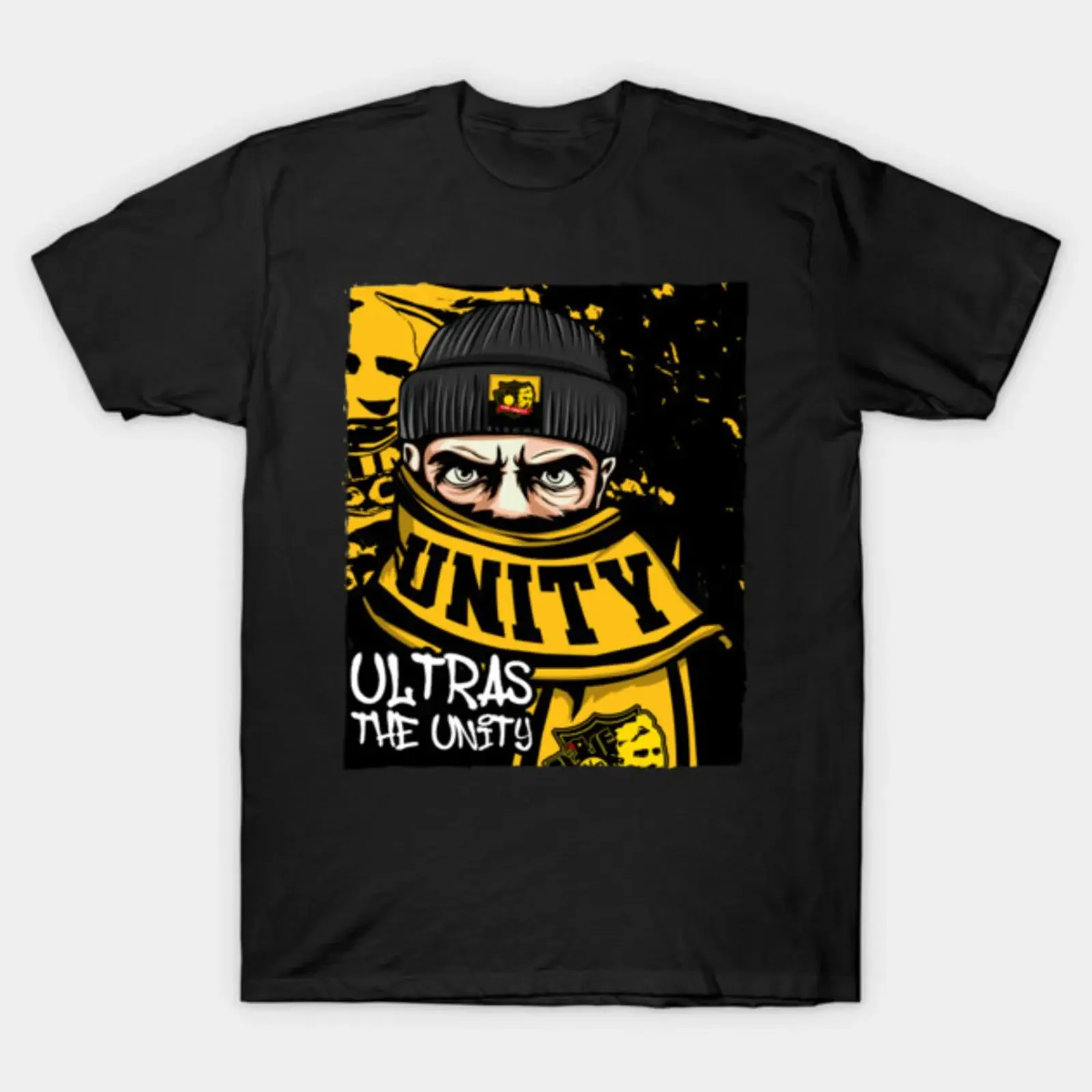 T-shirt The Unity Ultras vintage délavé, vêtements de créateur, haut unisexe tendance pour un usage quotidien, confortable et élégant pour homme