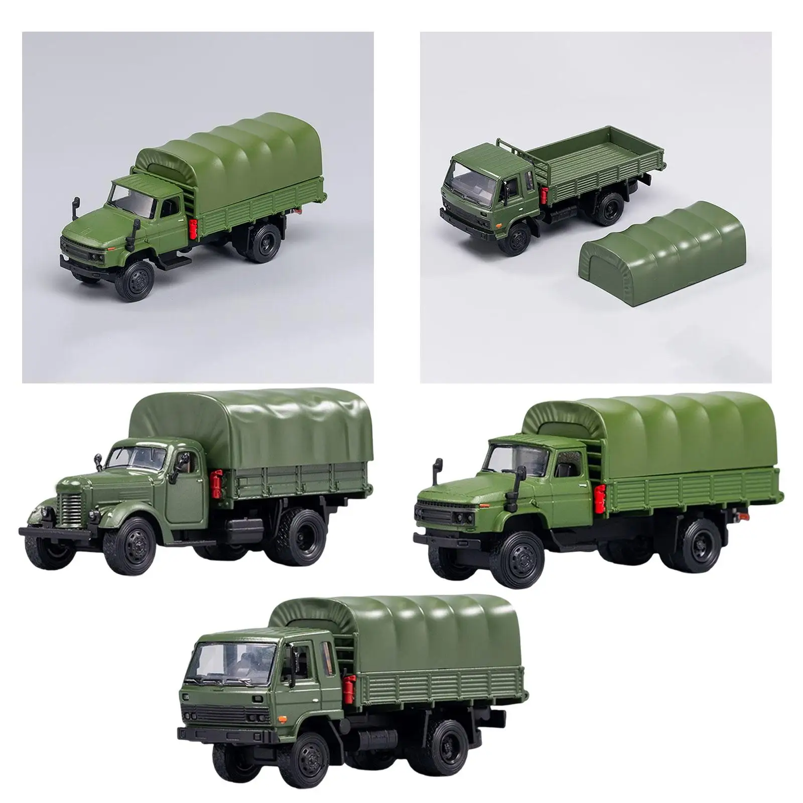 Hand Painted 1/64 Transport Vehicle Layout Scene S Gauge Desktop Ornament Decor