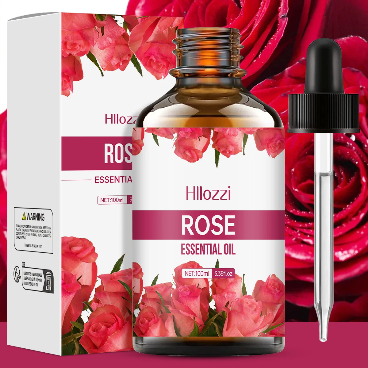 L'huile essentielle de rose convient au massage, au douche, aux soins de la peau du visage et est fa