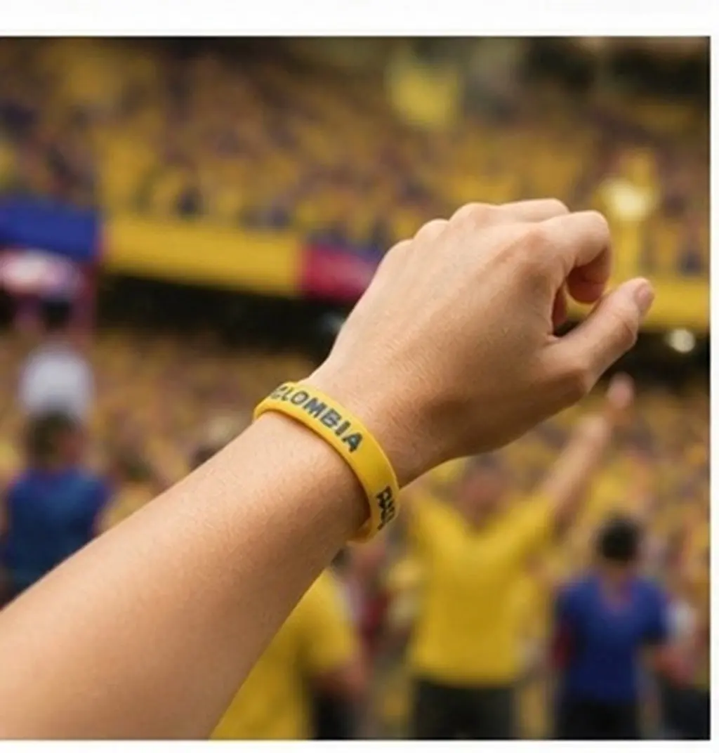 6Pcs Soft Comfortable Silicone Country Wristband One Size Fits Most for Football Match Cheer Fan Gear National Pride Wristband