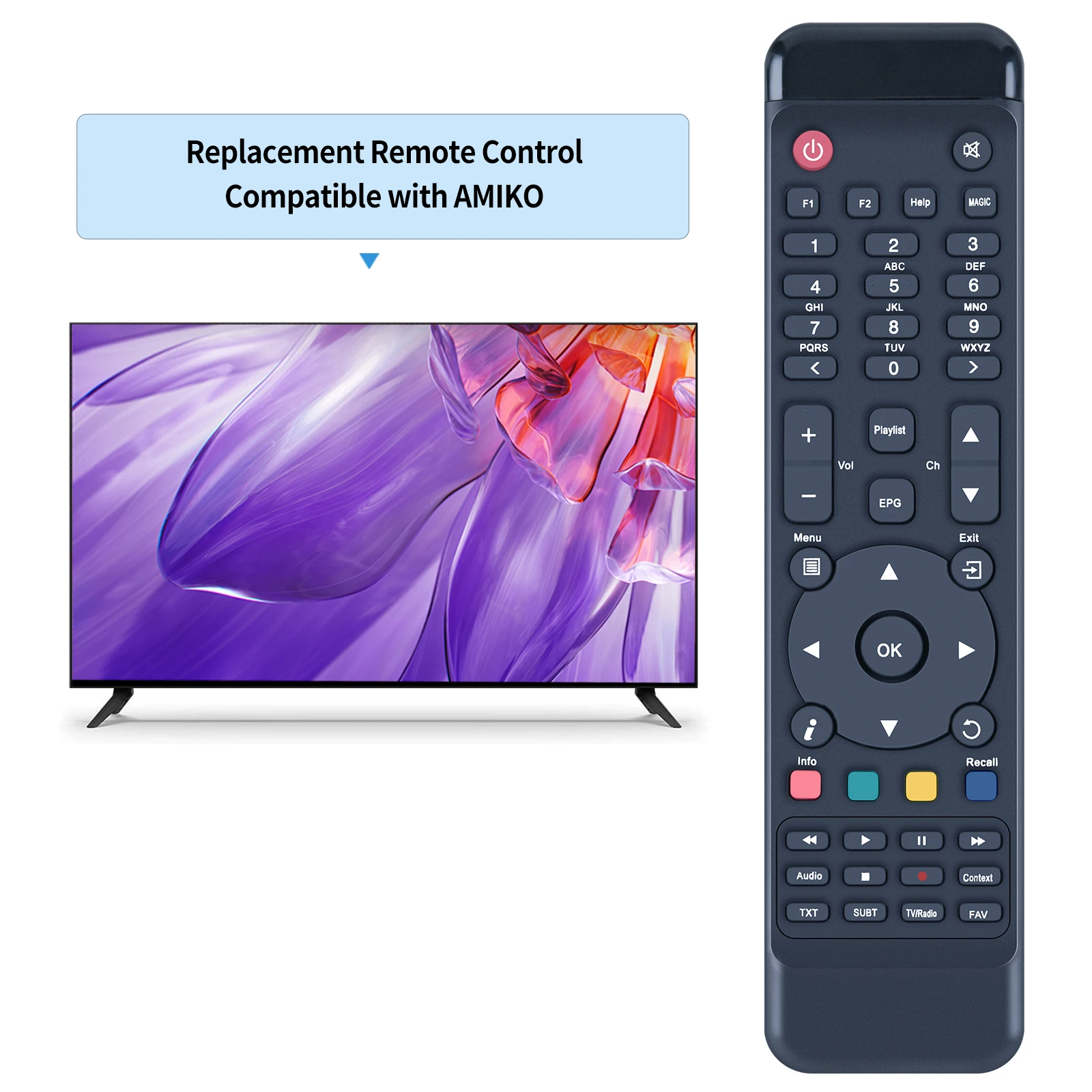 جهاز تحكم عن بعد جديد لجهاز استقبال Amiko Viper 4K UHD Combo