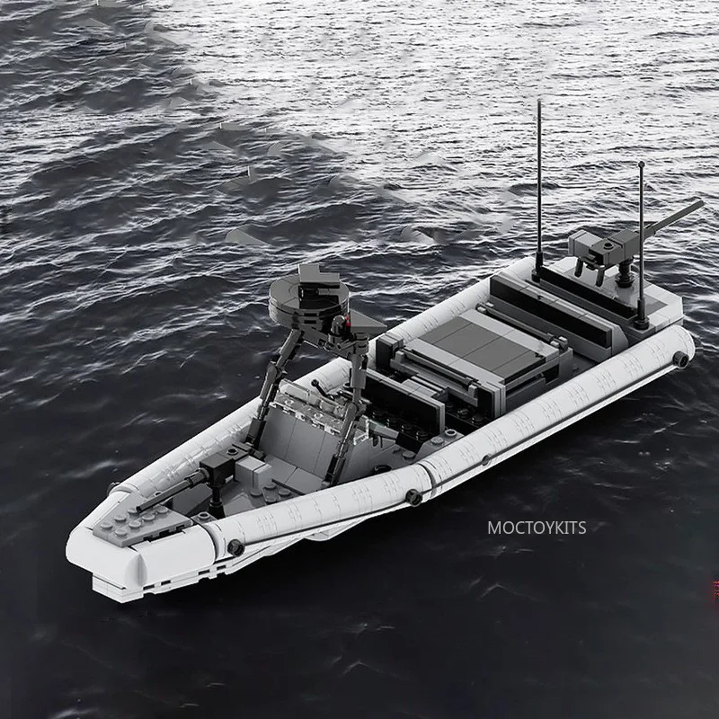 

MOC военный корабль MOC-147311 надувная лодка модель строительные блоки набор идеи для взрослых сборка DIY головоломки кирпичи игрушки подарки для детей
