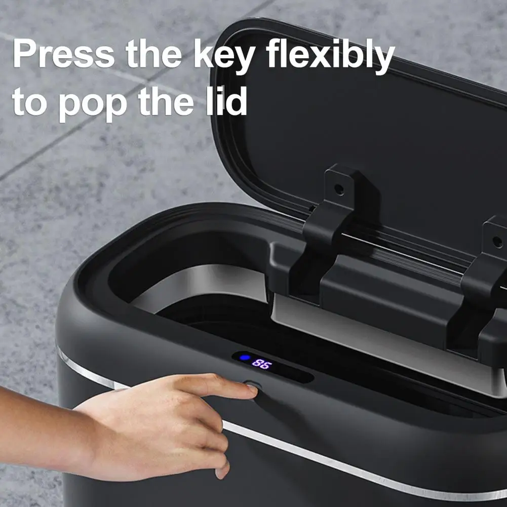 Small Gap Trash for Office Slim Automatic Trash 14l Touchless Motion Sensor Garbage Bin with Odor-sealing Lid for Kitchen