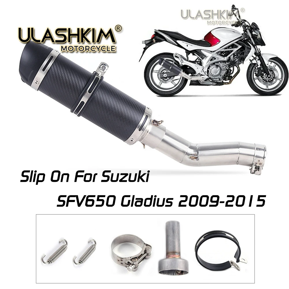 

Slip On For Suzuki SFV650 Gladius 2009-2015 Exhaust SFV 650 Motorcycle Exhaust Muffler Escape Middle Pipe Tube DB-Killer