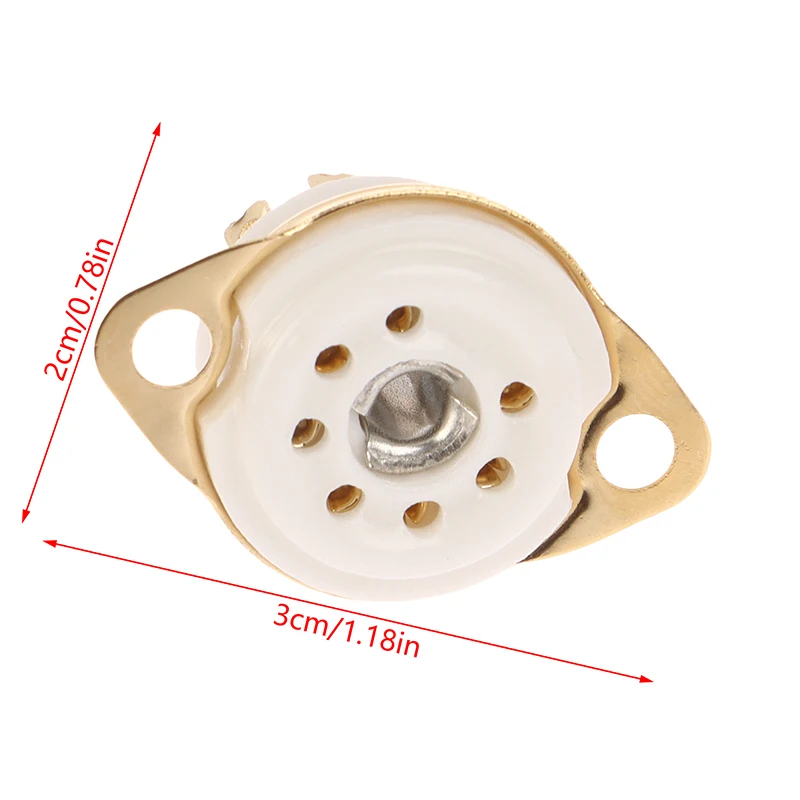 Hot! 2 PCS 7pin B7G Ceramic Vacuum Tube Socket Valve Base For 6Z4/EAA91/EC92, Etc. Vintage Audio Amplifier DIY Chassis Mount