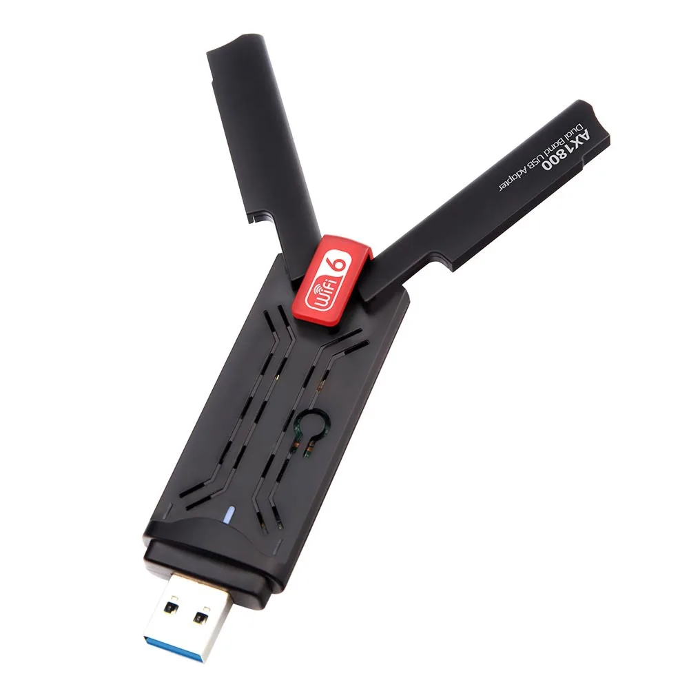 

WiFi 6 USB Adapter 1800Mbps 2.4G/5GHz Dual Band 802.11AX Wireless Wi-Fi Dongle Network Card USB 3.0 WiFi Adapter For Windows 11