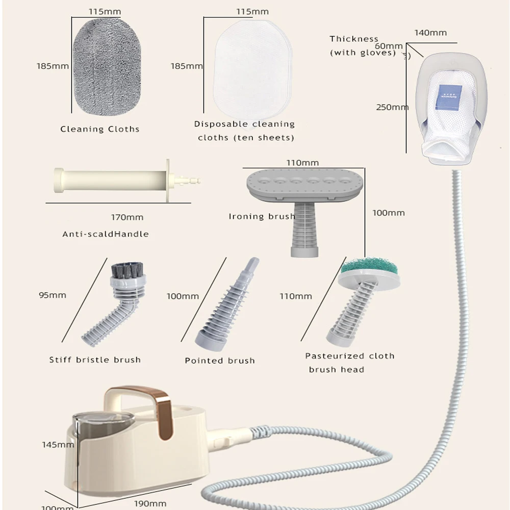 แบบพกพาไฟฟ้าไอน้ำทำความสะอาดมือถือสูงอุณหภูมิความดันเครื่องซักผ้าเครื่องดูดฝุ่น