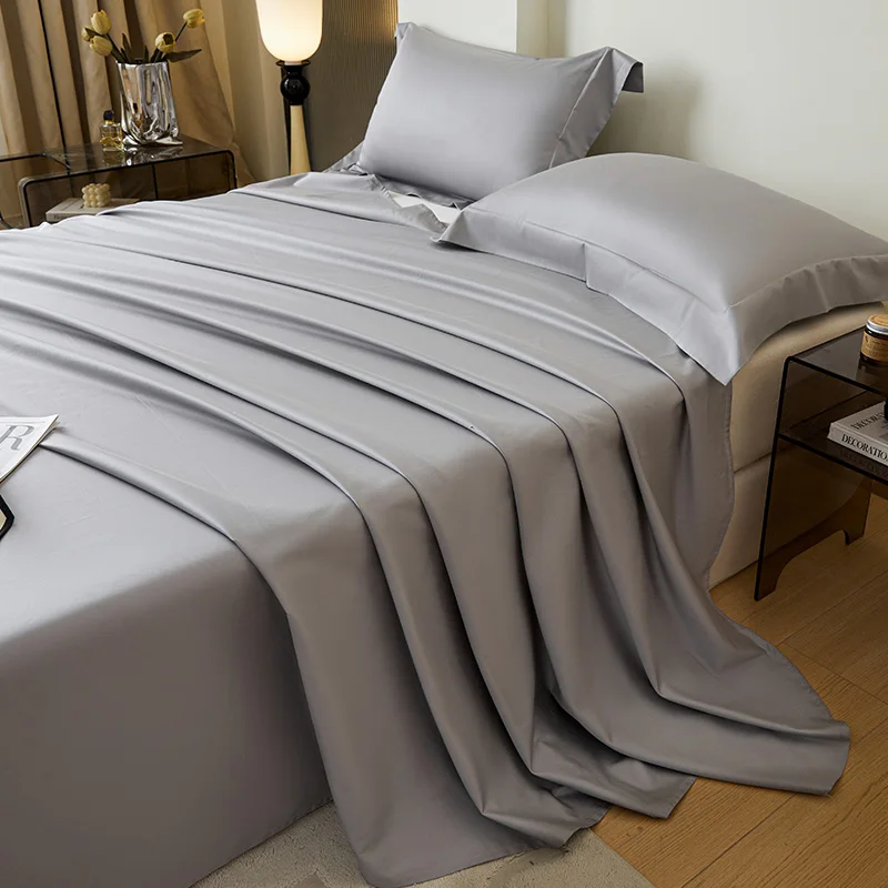 WASART Pure Cotton Flat Bed Sheet Summer Soft Bedspread Luxury Bedding Set Couple Double Queen King Size Breathable Bed Linen