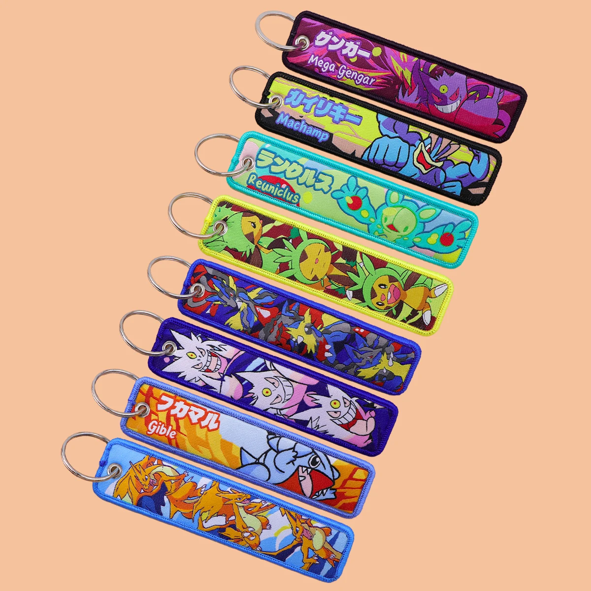 1pcs Anime Monsters Embroidery Key Tags Key Ring Key Chain for Motorcycles Key Fobs Holder Men Women Game Accessories Gifts - view 5