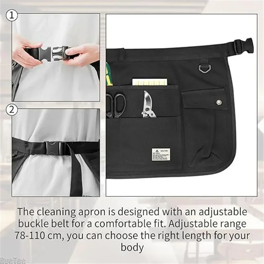 新しいハーフ丈エプロン-キャンバス製-多ポケット-調節可能-エプロン-カスタム-ガーデニング-工業用ツールエプロン-オーバーオール-メンズ-レディース