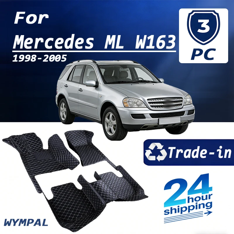 

Luxury Car Floor Mats For Mercedes ML W163 1998-2005 DropShipping Center Interior Accessories 100% Fit Leather Carpets Rugs Foot
