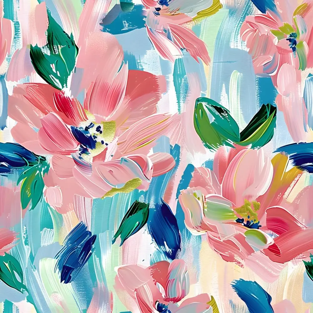 

Pink Blue Watercolor Floral Wallpaper 17.71\ X 118.1\ Peel and Stick Wallpaper Modern Aesthetic Art Wall Paper Vinyl Removabl