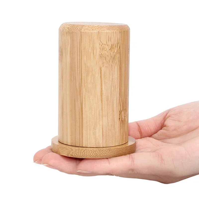 Bamboo Toothpick Holder With Lid Cotton Swab Holder Case Wooden Toothpick Dispenser Kitchen Storage Organizer Box зубочистки