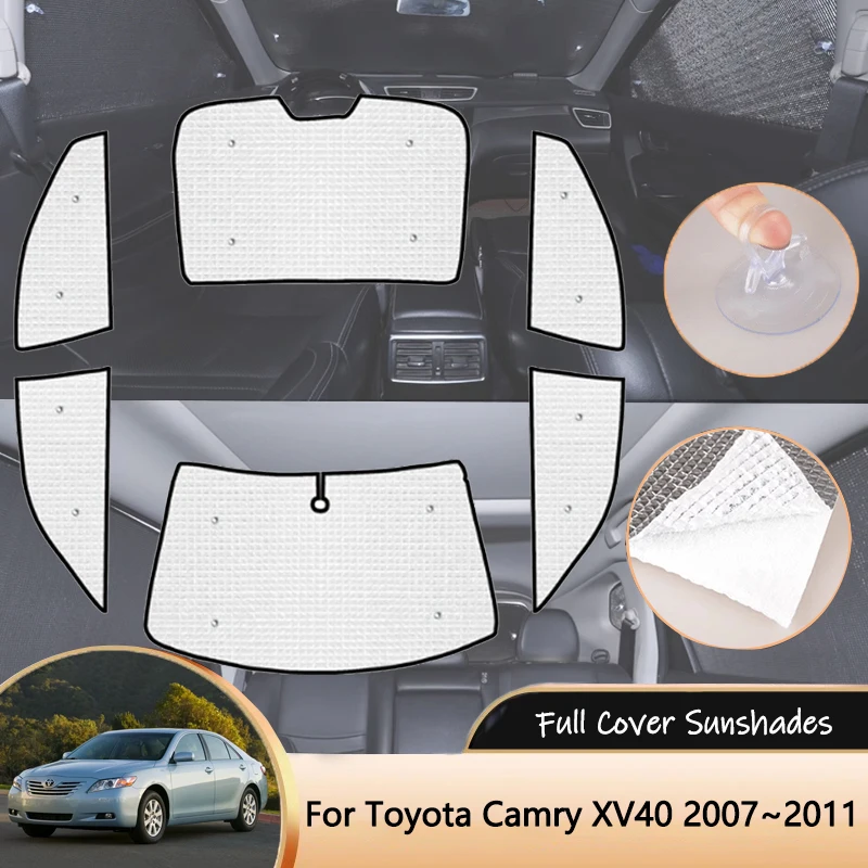 For Toyota Camry Daihatsu Altis Aurion Premium Limo XV40 2007~2011 2008 2009 Car Full Coverage Sunshade Protection Windshields