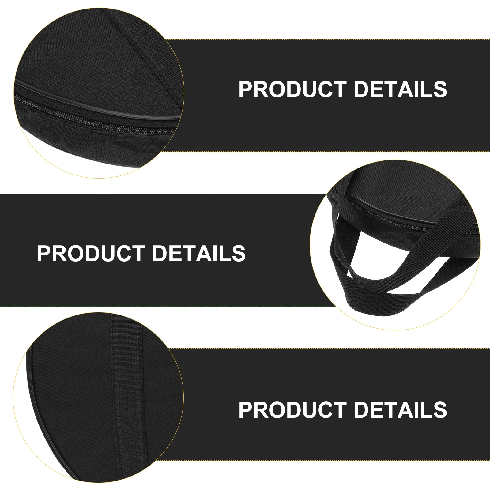 

1Pcs Thickened Gong Bag Heavy Duty Stitched Seam Rust-Proof Zipper Portable Cymbal Carrier Protective Case for Musical