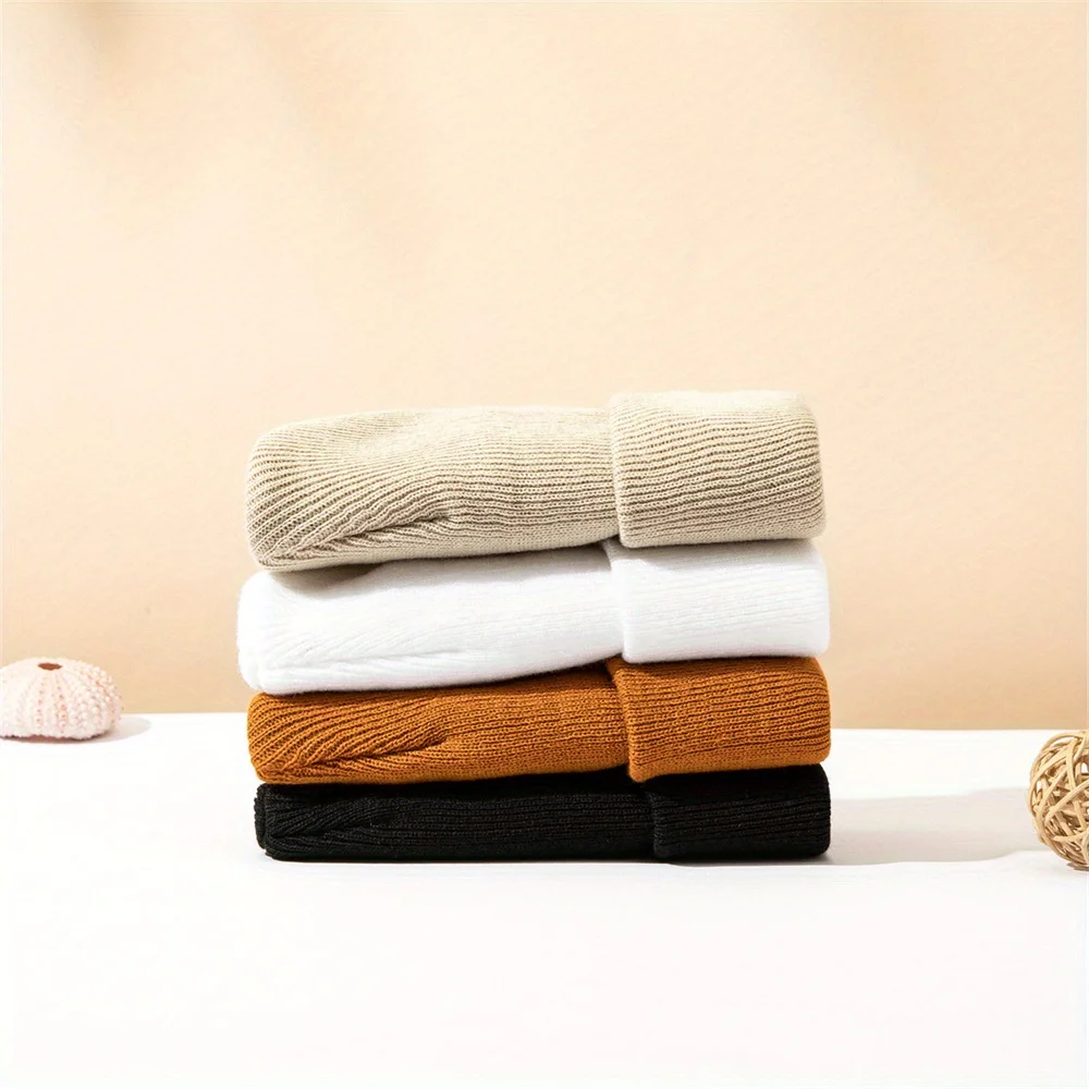 4 قطع قبعة أطفال متماسكة قبعة صغيرة للبنين والبنات شتاء دافئ قبعات صغيرة محبوكة للتزلج في الهواء الطلق