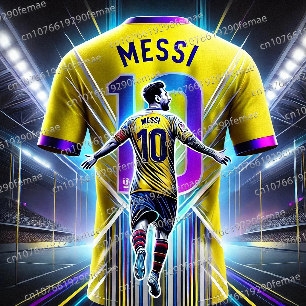 2025 Latest Messi Fashion Printed Pattern Men's Sports Commemorative T-shirt Daily Outdoor Breathable Comfortable Jersey