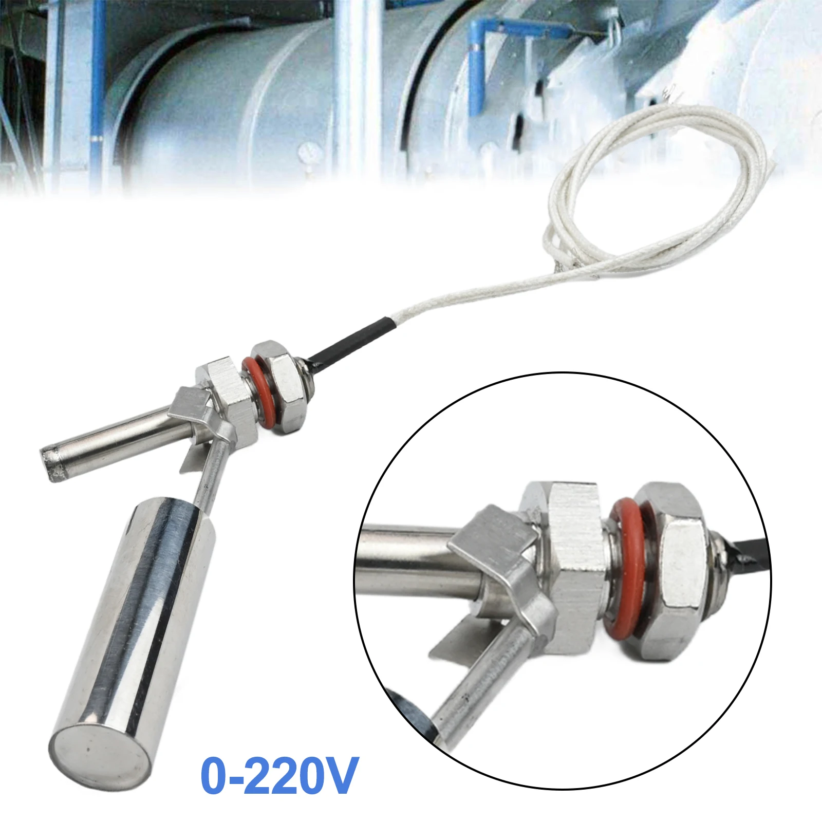 0-220V Float Switch Level Gauge Stainless-Steel For M12 Effectively Monitors The Water Level In Tank For Water Level Detection