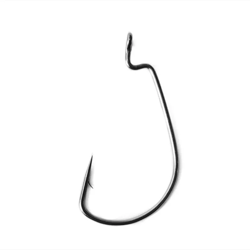 50pcs High Strength Crank Hook Barbed Hook Carbon Steel Fishing For Soft Fishing Lure Wide Belly Crank Hooks Fishing Accessories image 3