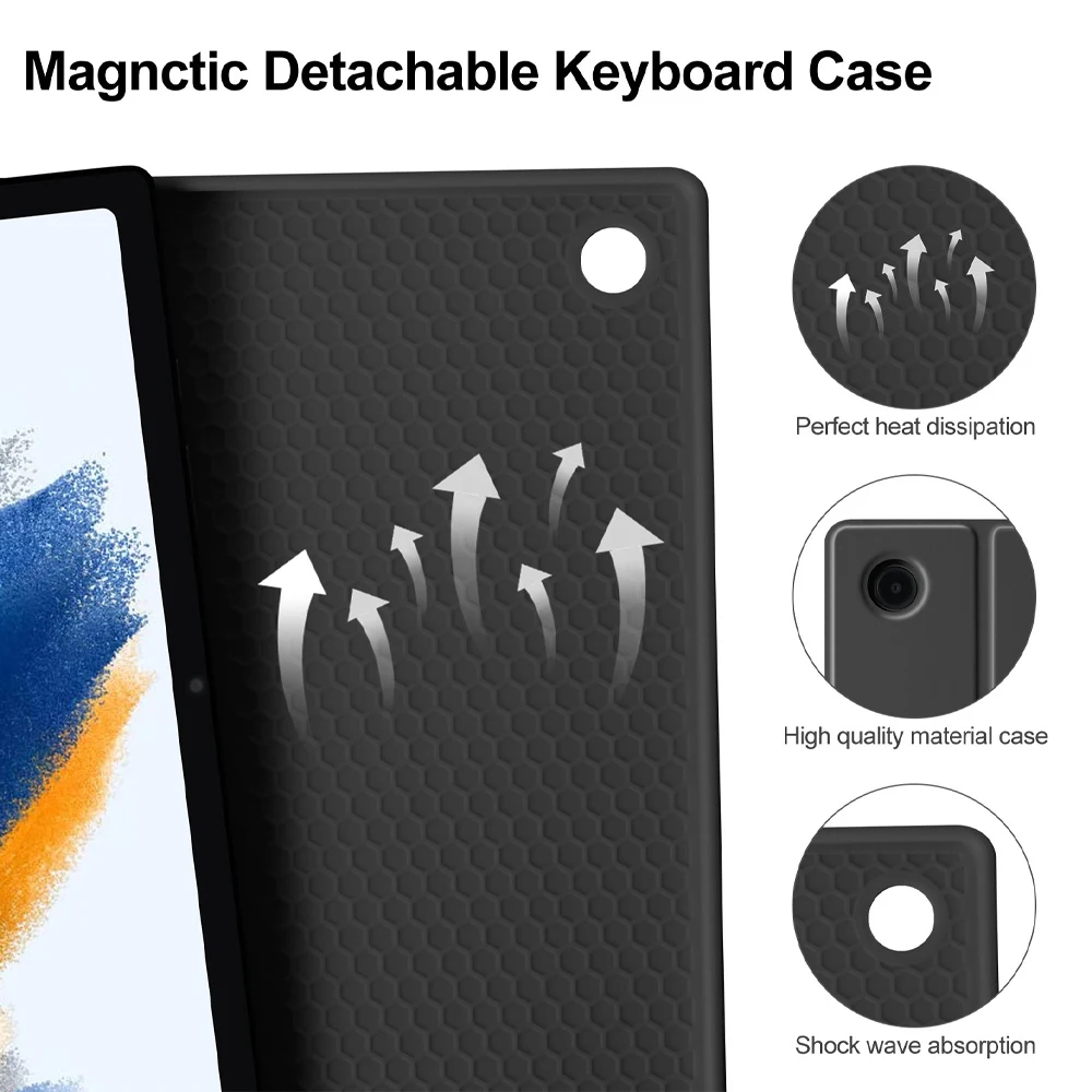 Case for Samsung Galaxy Tab A8 10.5 Inch,Magnetic Keyboard Case for Samsung Tab A8 SM-X200/X205/X207,for Smart Stand Cover
