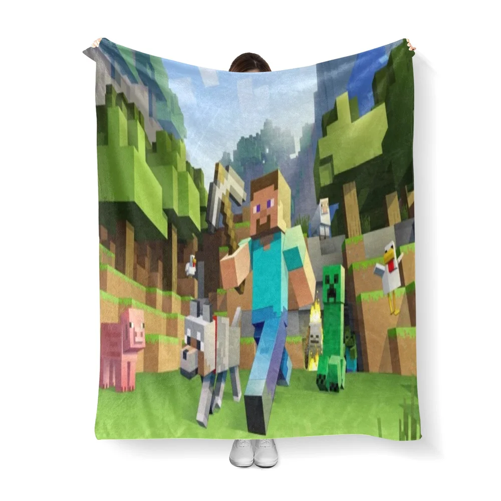 minecraft blanket for kids,Minecraft Cartoon Children Blanket,weighted blanket for children,Bedroom Sleeping,christmas gifts