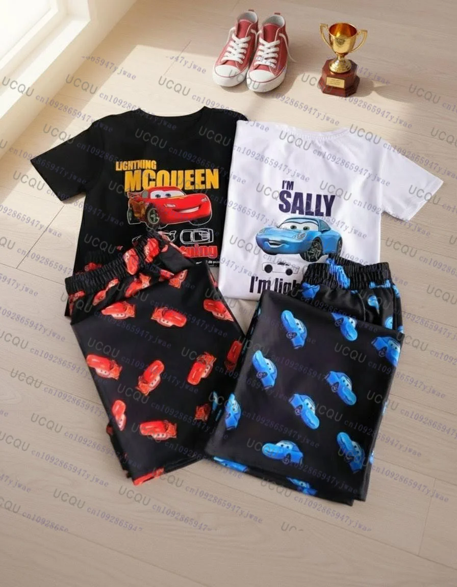 

The Cars Lightning McQueen &SALLY T-shirt Long Trousers Set Men 3D Print Casual Long Pants For Autumn Fashion Trousers Kid/Adult