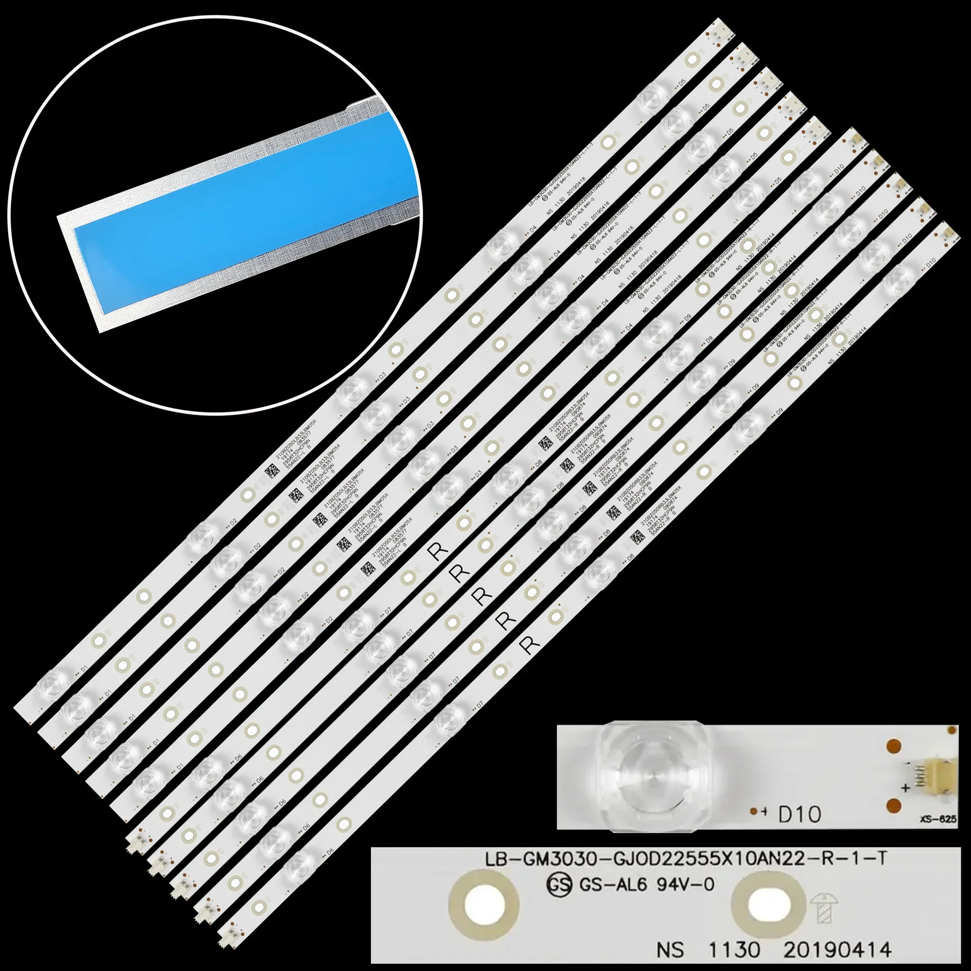 LED Strip For 55PUS7304/12 55PUS6804 55PUS6814 55PUS7334 LB-GM3030-GJ0D22555X10AN22-L-1-T LB-GM3030-GJ0D22555X10AN22-R-1-T