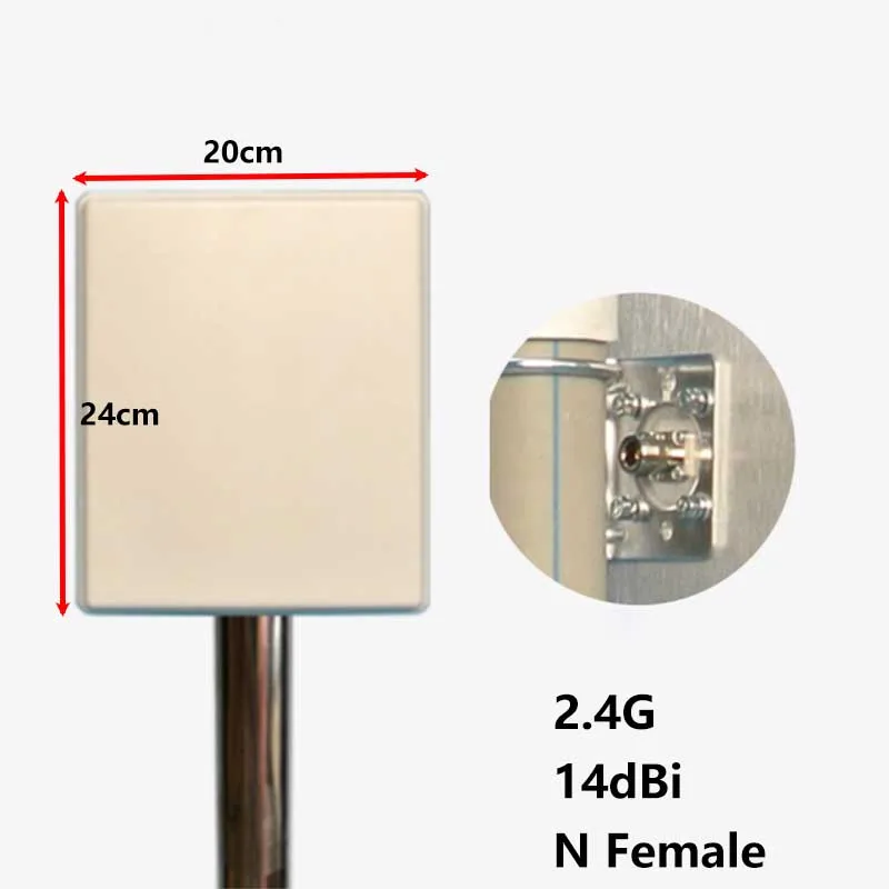 Imagem -03 - Antena Painel Wifi Intempéries Direcional ao ar Livre Pólo de Sinal de Rede sem Fio Mastro 20dbi 2.4ghz 24002483 Mhz 18 15dbi