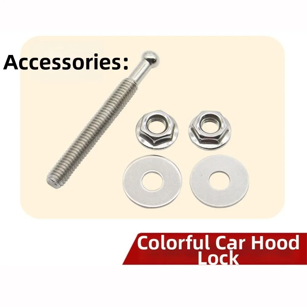 1set Carbon Fiber Pattern Quick Latch Hood Pins Lock Universal 25mm Quick Release Fasteners Lock Aluminum Alloy