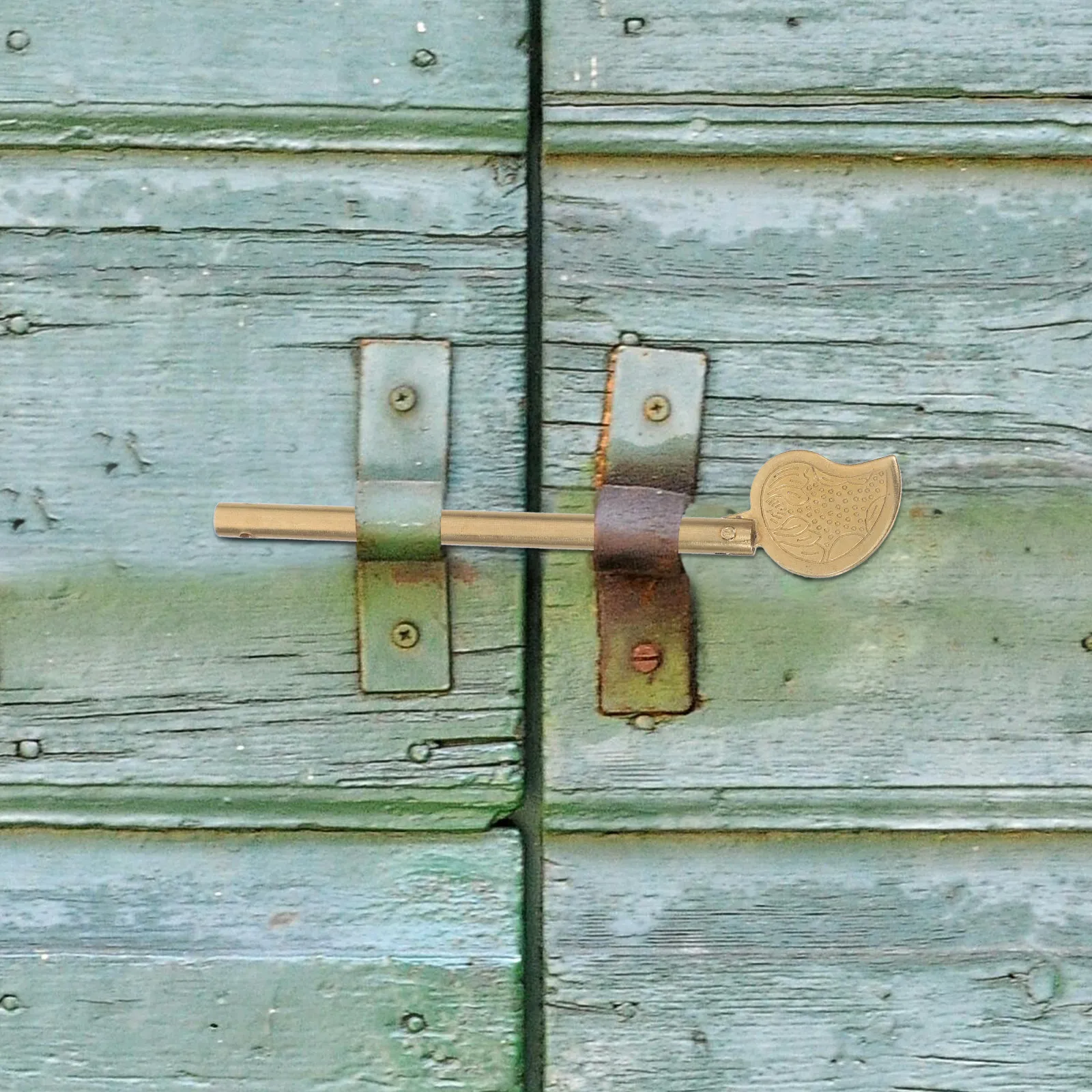 

Leaf Shape Copper Lock Bolt Pin Vintage Cabinet Key Replacement Secure Fastening for Dresser Wardrobe Drawer Door