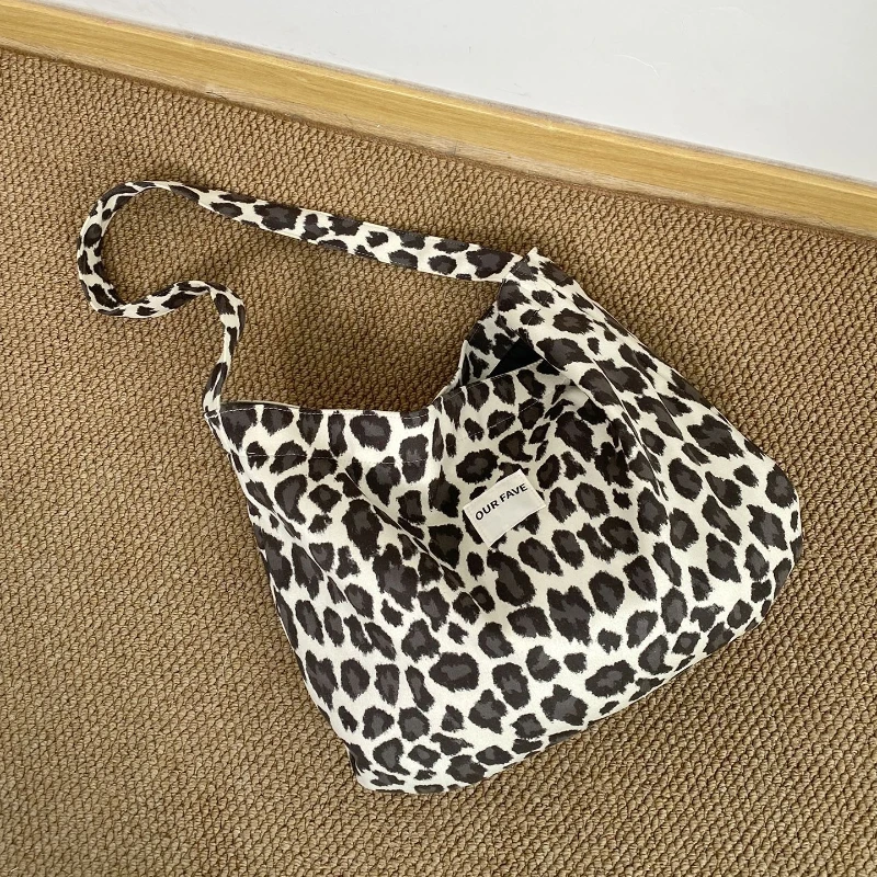 

Винтажные сумки на плечо из искусственной замши с леопардовым принтом для женщин, бархатные сумки большой вместимости, осенняя универсальная женская повседневная сумка-тоут