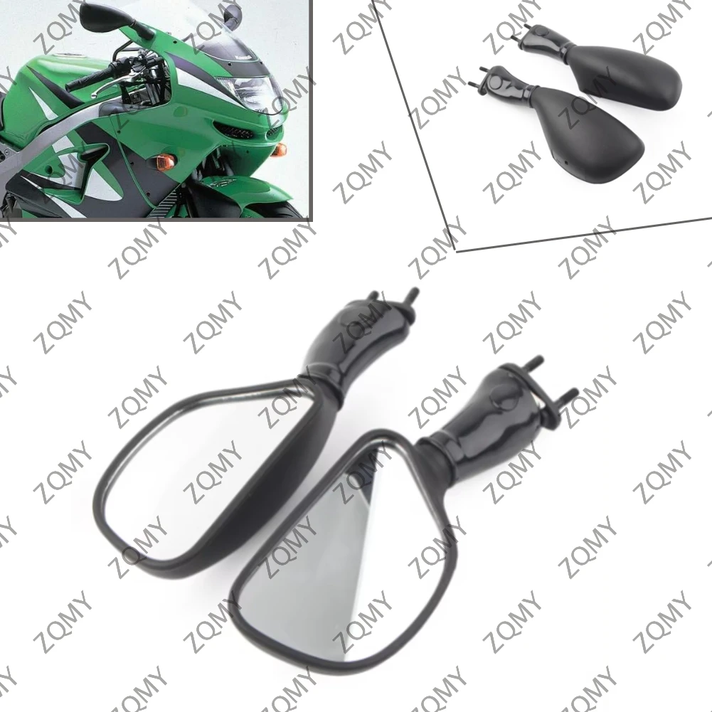 Motorcycle Rear View Mirror Side Mirrors For Kawasaki 1998 1999 2000 2001 2002 ZX6R 98-03 ZX9R & 2006 2007 2008 Ninja 650R