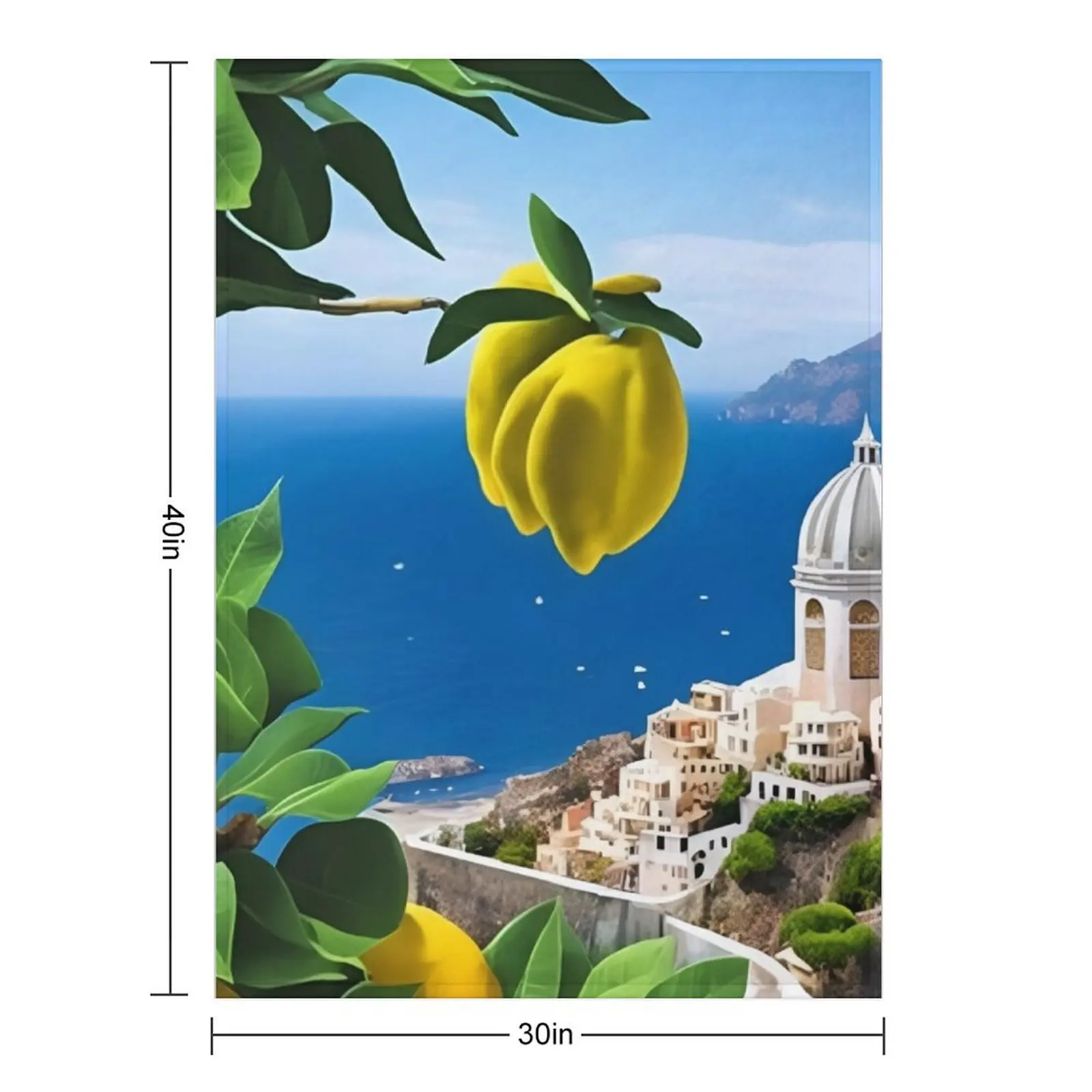 أمالفي كوست إيطاليا الليمون رمي بطانية البطانيات للأرائك للطفل الفراش الصيف الفانيلا البطانيات #2