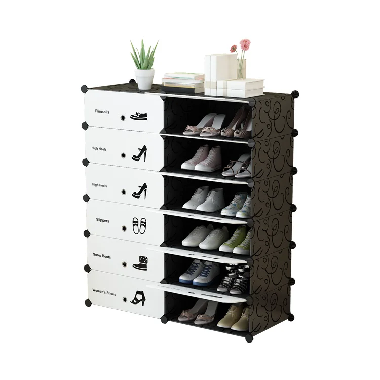 Multifunctional Shoe Rack Display Foldable Shoe Rack Black Metal Customized Living Room Modern Finish Furniture