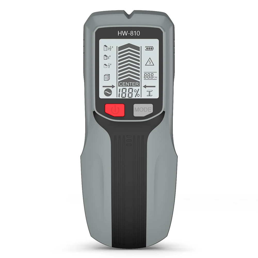 HW-810 6 in 1 Stud Finder Wood Studs Metal Detecion Detection of live cable Metal Measurement Finder Wall Detector Scanner