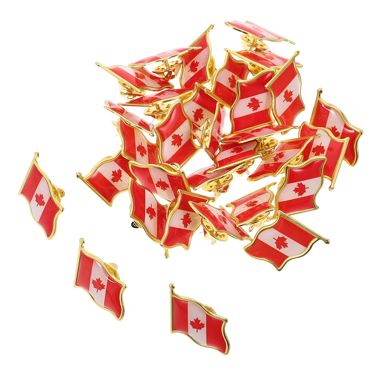 25 Pcs Maple Flag Brooch Badge Man Canadian Friendship Pin Iron Canada Pins for Travel