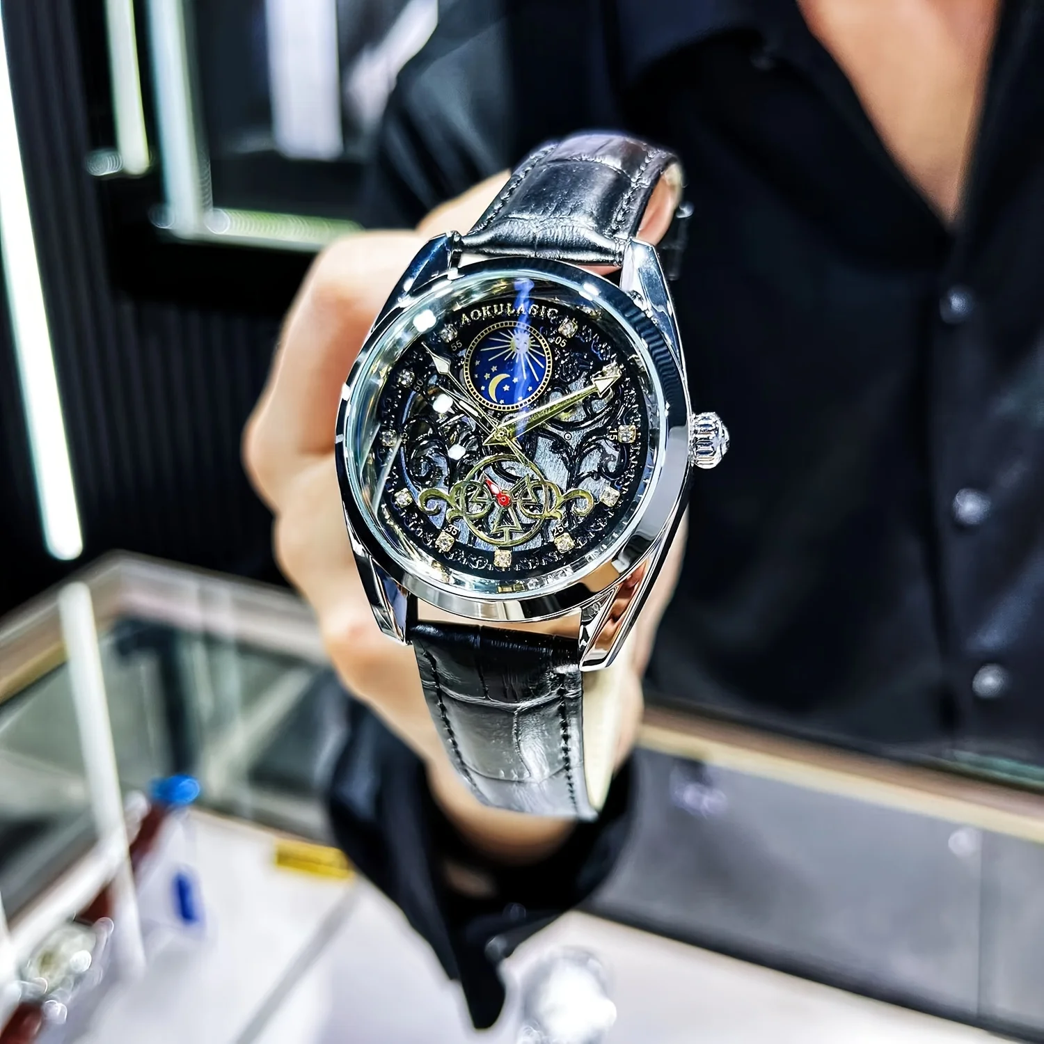 Popular High-End Watches for Men, Hollow-Out Automatic Mechanical Watches, Best-Selling Watches for Men, Stylish and Versatile Trendy Men's Wristwatches, the First Choice for Gift-Giving, Famous Brand Watches